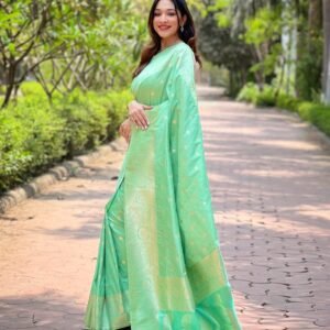 Pure Banarasi Zari Saree - Image 2