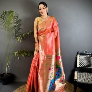 Pure Soft Zari Kanchivaram Tissue Paithani