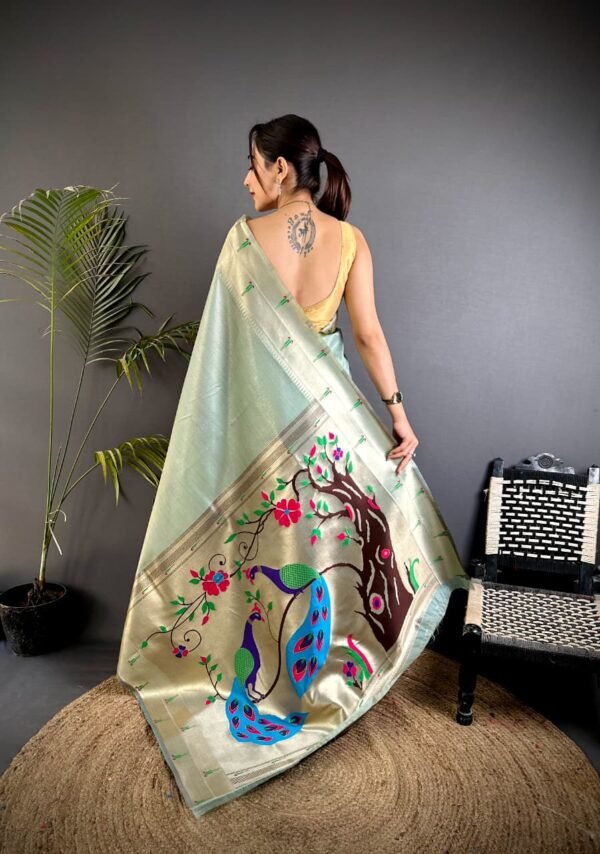 Pure Soft Zari Kanchivaram Tissue Paithani