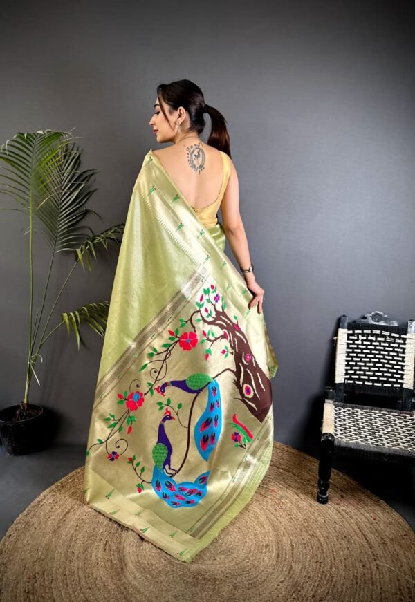 Pure Soft Zari Kanchivaram Tissue Paithani