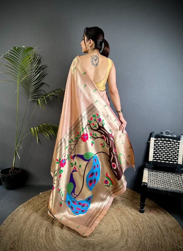 Pure Soft Zari Kanchivaram Tissue Paithani