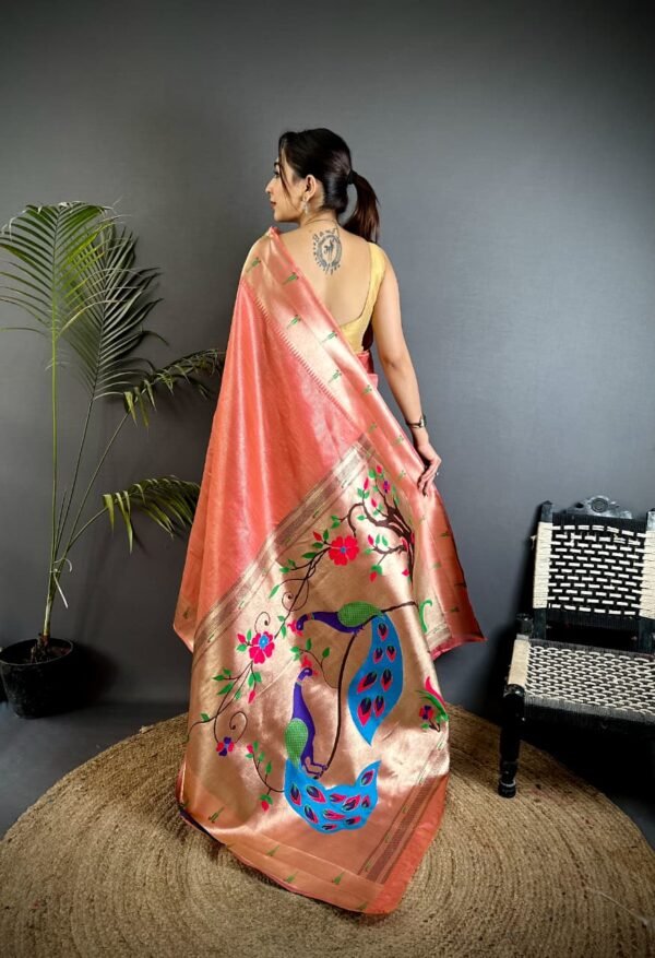 Pure Soft Zari Kanchivaram Tissue Paithani