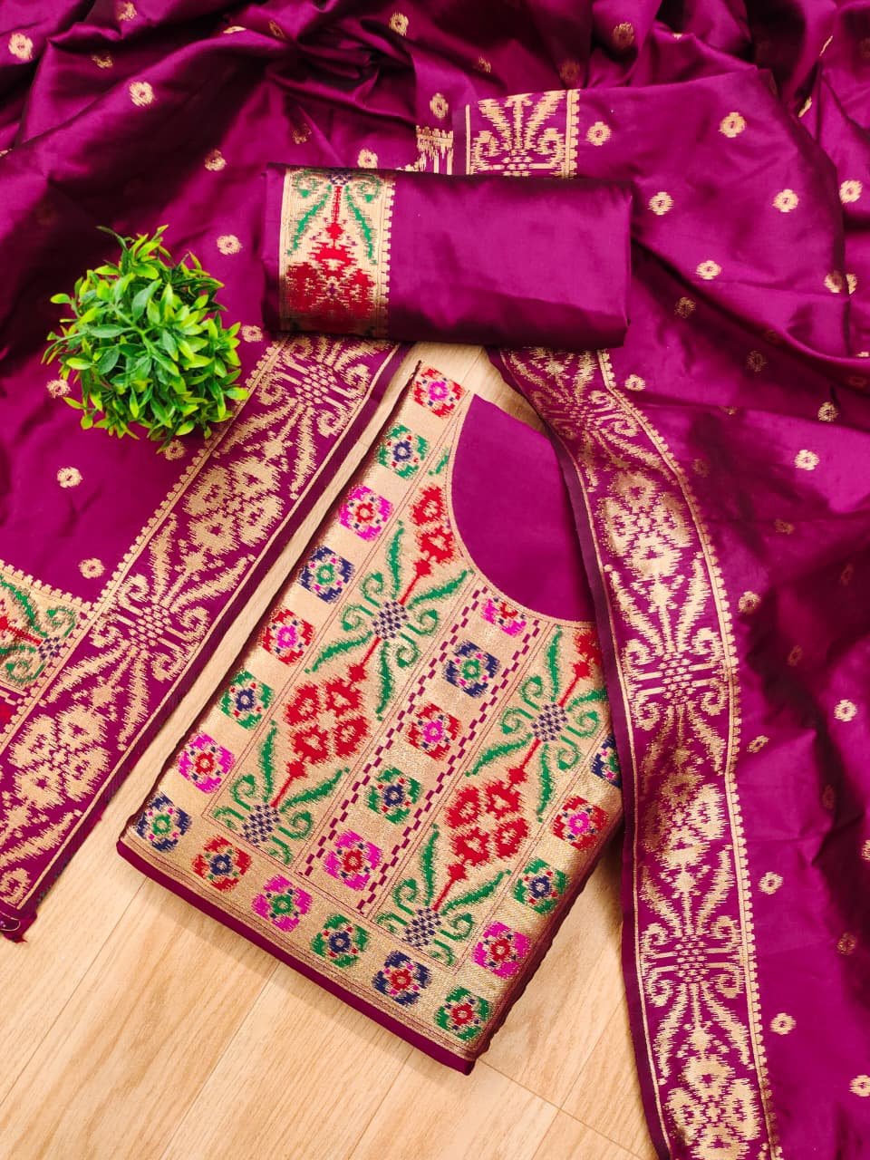 Premium Ikkat Silk Dress Material Collection - Image 7