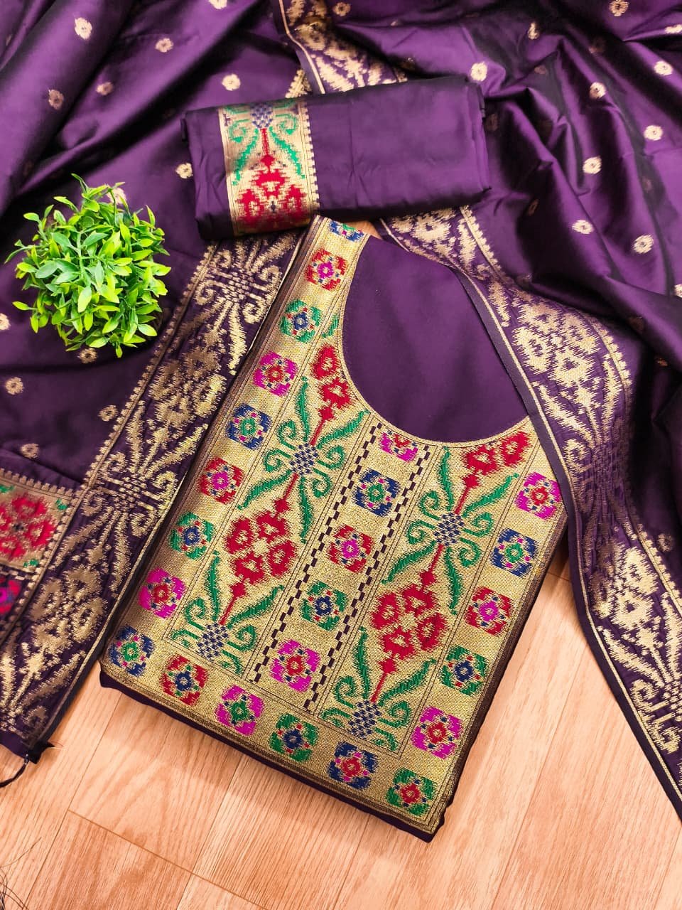 Premium Ikkat Silk Dress Material Collection - Image 12
