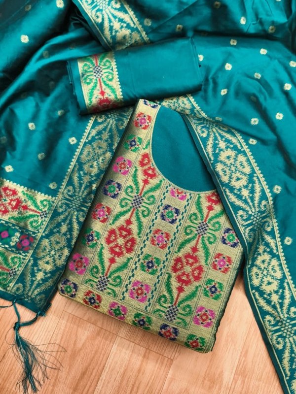Premium Ikkat Silk Dress Material Collection
