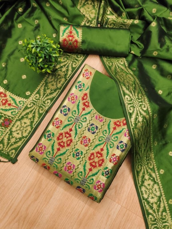 Premium Ikkat Silk Dress Material Collection