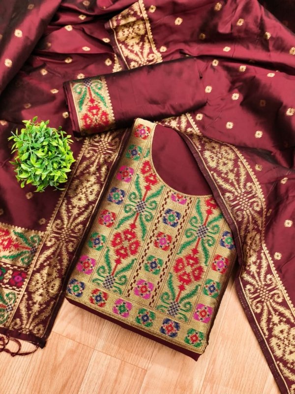 Premium Ikkat Silk Dress Material Collection