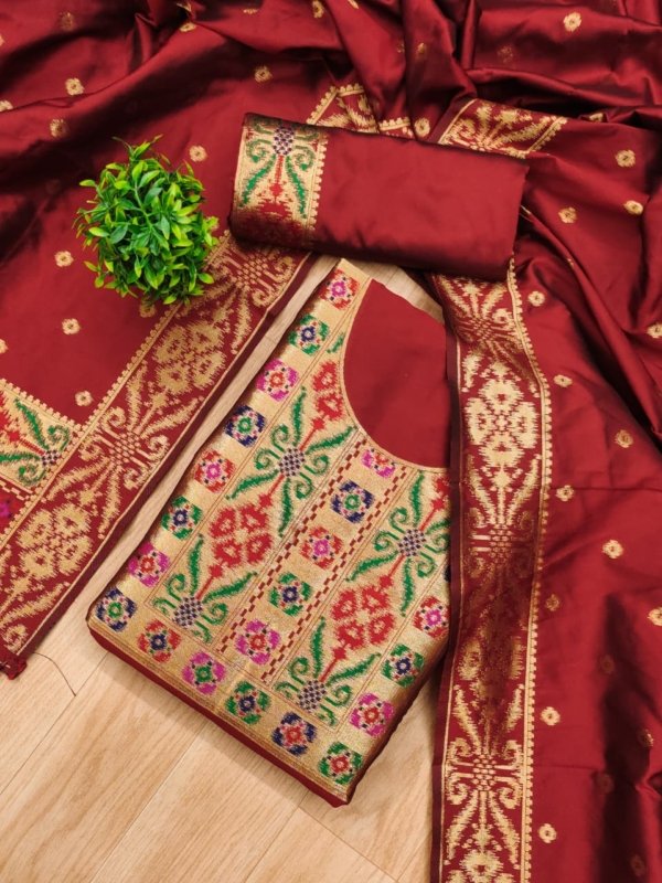 Premium Ikkat Silk Dress Material Collection