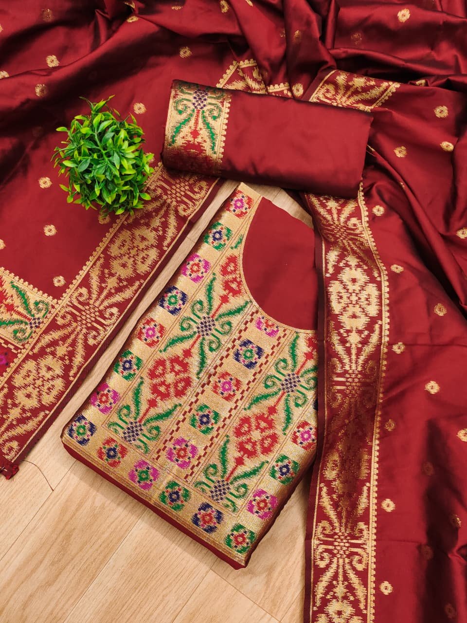 Premium Ikkat Silk Dress Material Collection - Image 13