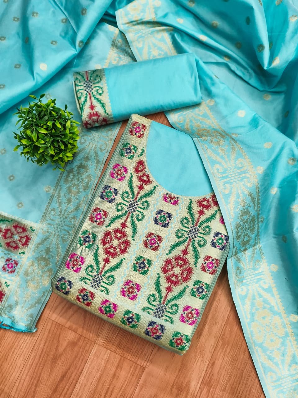 Premium Ikkat Silk Dress Material Collection - Image 14
