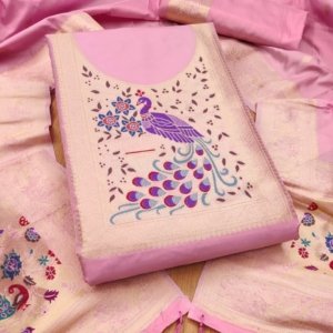 Premium Big Peacock Paithani Dress Material Collection - Image 5