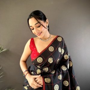 Golden Elegance Soft Silk Saree