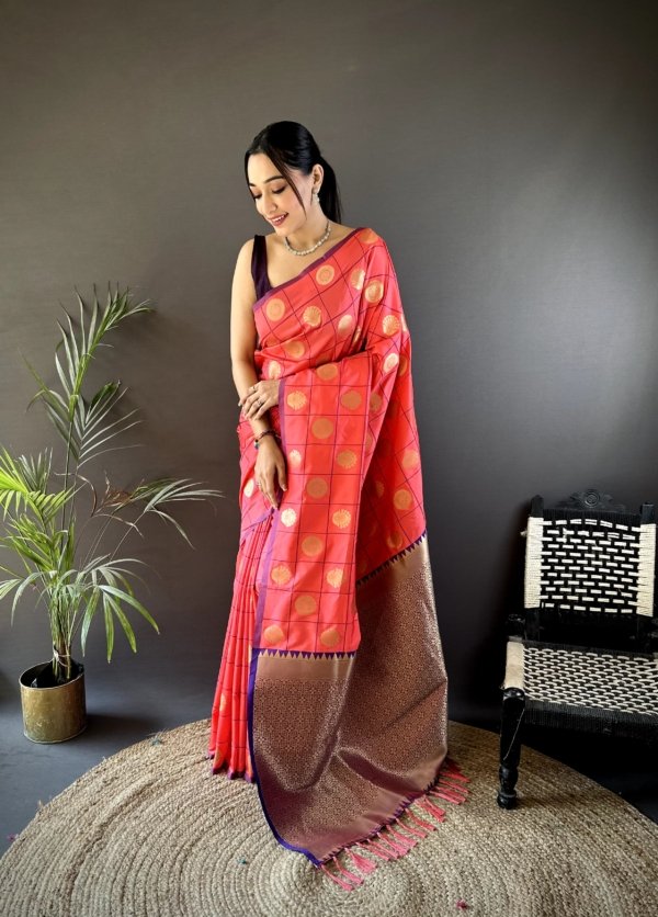 Golden Elegance Soft Silk Saree