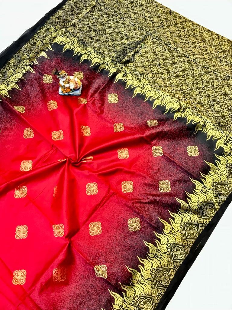 Handloom Ikkat Zari Silk Saree - Image 1
