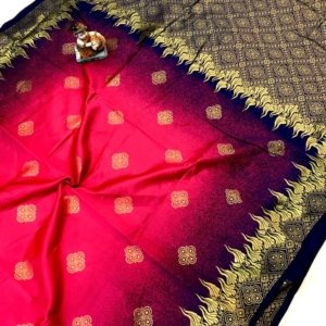 Handloom Ikkat Zari Silk Saree - Image 5