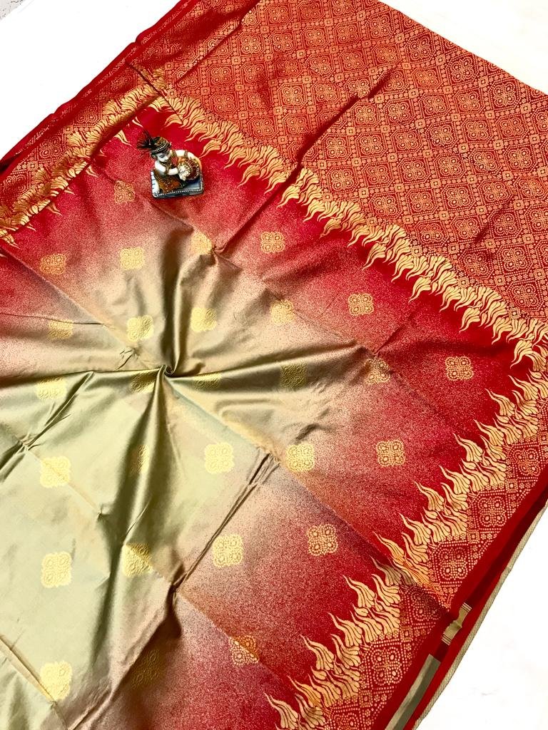 Handloom Ikkat Zari Silk Saree - Image 2
