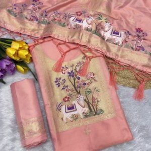 Premium Peacock Paithani Dress Material Collection - Image 3