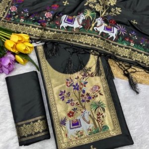 Premium Peacock Paithani Dress Material Collection - Image 4