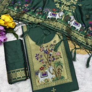 Premium Peacock Paithani Dress Material Collection - Image 7