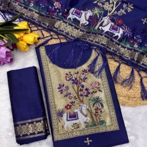 Premium Peacock Paithani Dress Material Collection - Image 5