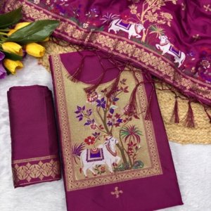 Premium Peacock Paithani Dress Material Collection - Image 6