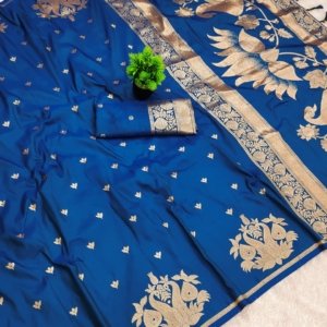 Kiger Swan Zari Banarasi Silk Saree - Image 5