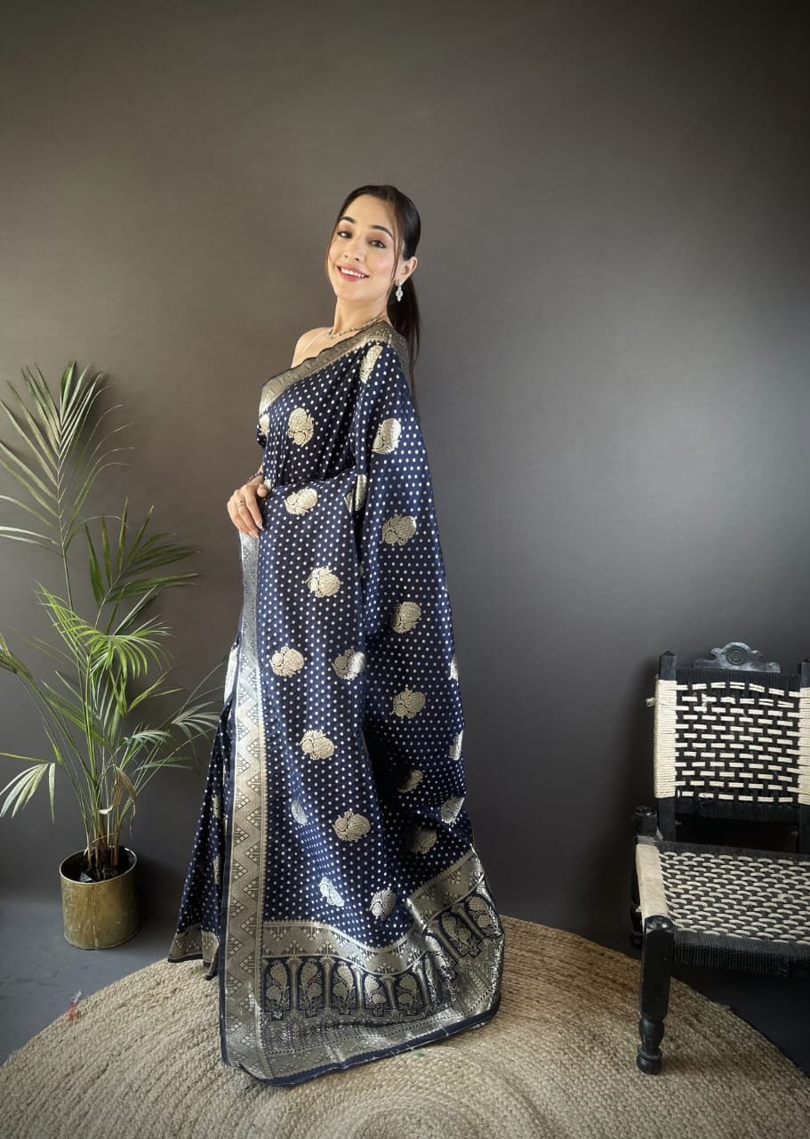 Festive Zari Banarasi Silk Saree - Image 2