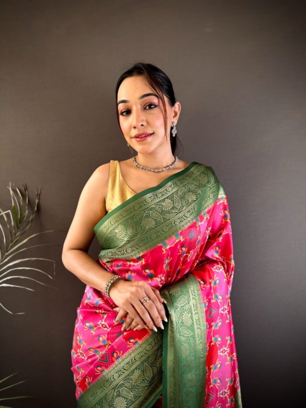 Digital Grace Lichi Silk Saree