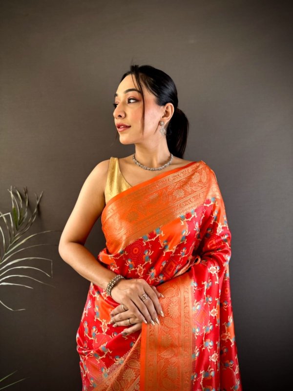 Digital Grace Lichi Silk Saree