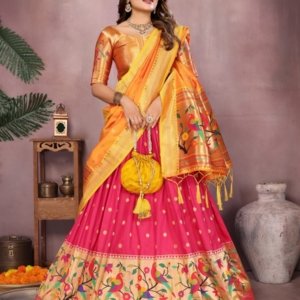 Premium Ganesh Utsav Paithani Lehenga Set - Image 4