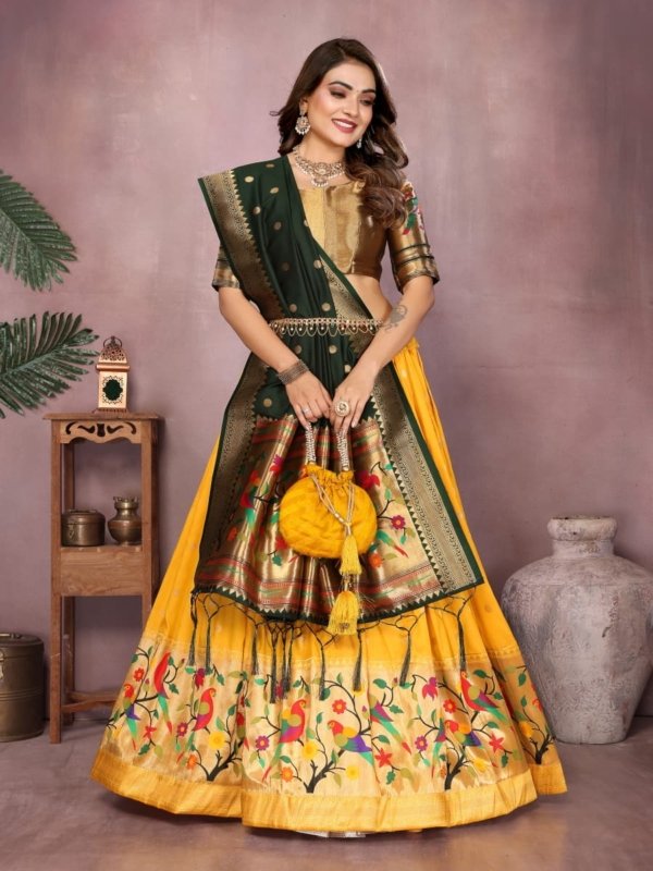 Premium Ganesh Utsav Paithani Lehenga Set