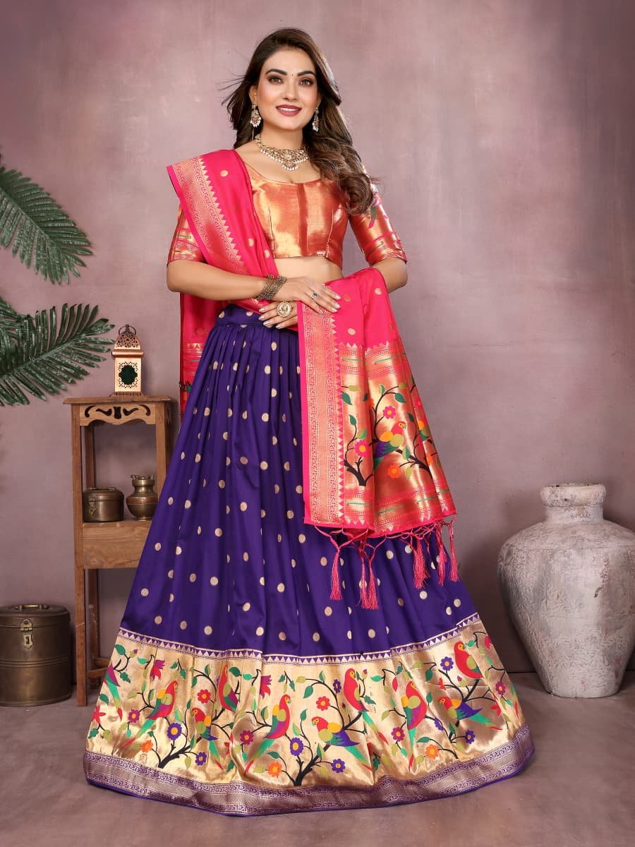 Premium Ganesh Utsav Paithani Lehenga Set - Image 2