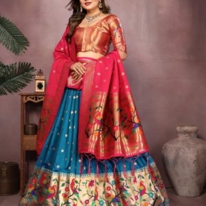 Premium Ganesh Utsav Paithani Lehenga Set