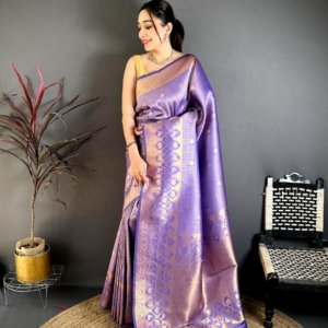 Ioniq South Pattu Banarasi Silk Saree - Image 7