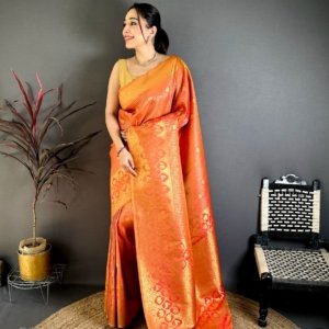 Ioniq South Pattu Banarasi Silk Saree - Image 11