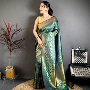 Ioniq South Pattu Banarasi Silk Saree - Image 10