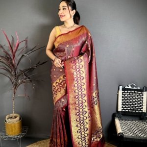 Ioniq South Pattu Banarasi Silk Saree - Image 5