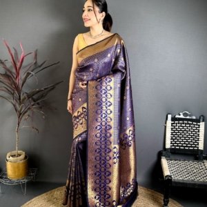 Ioniq South Pattu Banarasi Silk Saree - Image 3