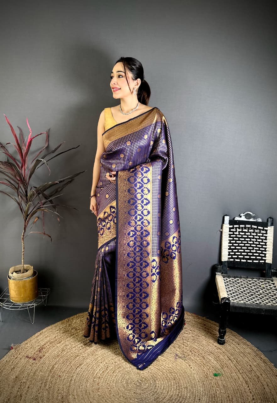 Ioniq South Pattu Banarasi Silk Saree - Image 3