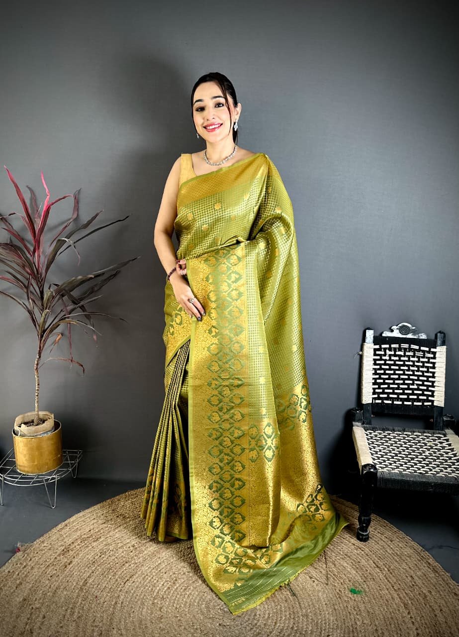 Ioniq South Pattu Banarasi Silk Saree - Image 6