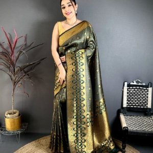 Ioniq South Pattu Banarasi Silk Saree - Image 2