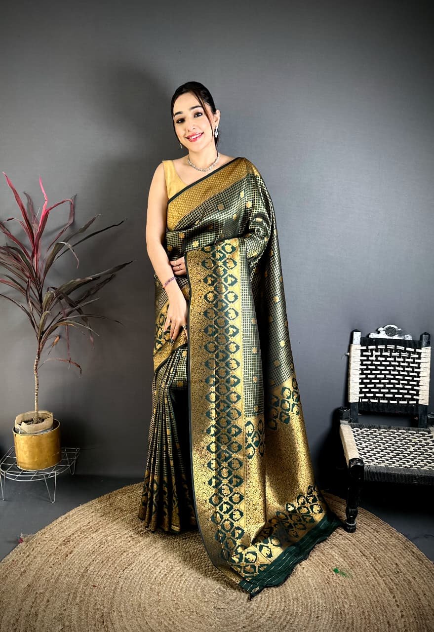 Ioniq South Pattu Banarasi Silk Saree - Image 2
