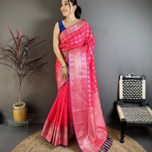 Banarasi Jacquard Silk Saree - Image 5