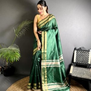 Royal Raw Silk Weaving Saree - Image 4