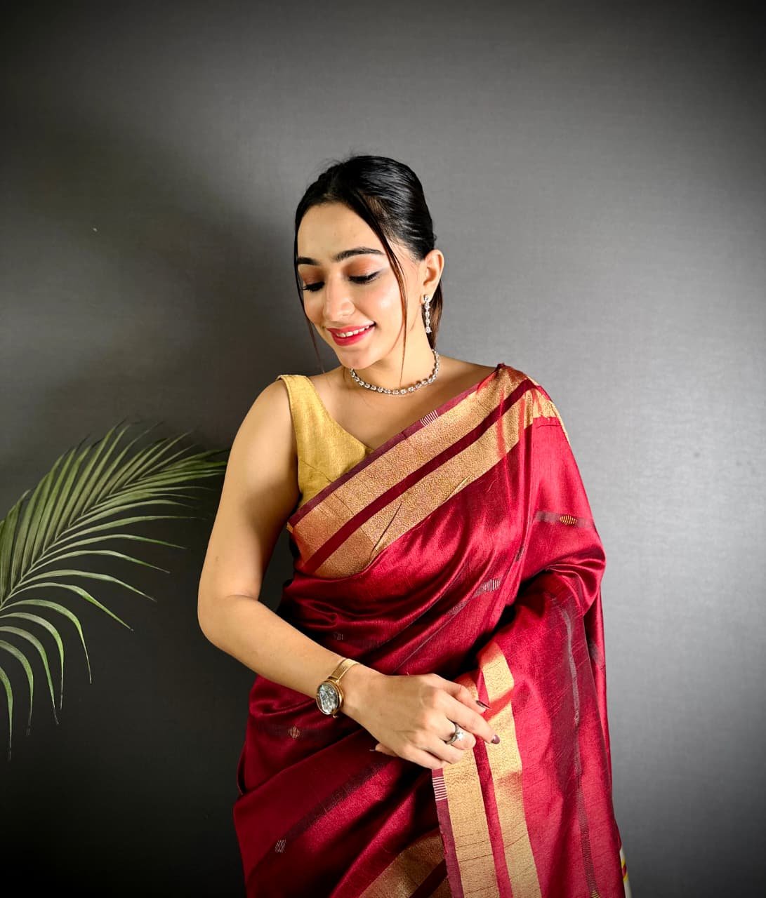 Royal Raw Silk Weaving Saree - Image 8