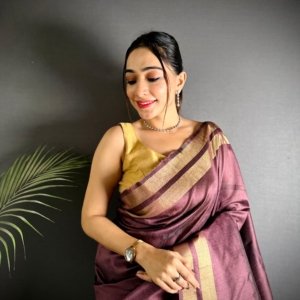 Royal Raw Silk Weaving Saree - Image 6