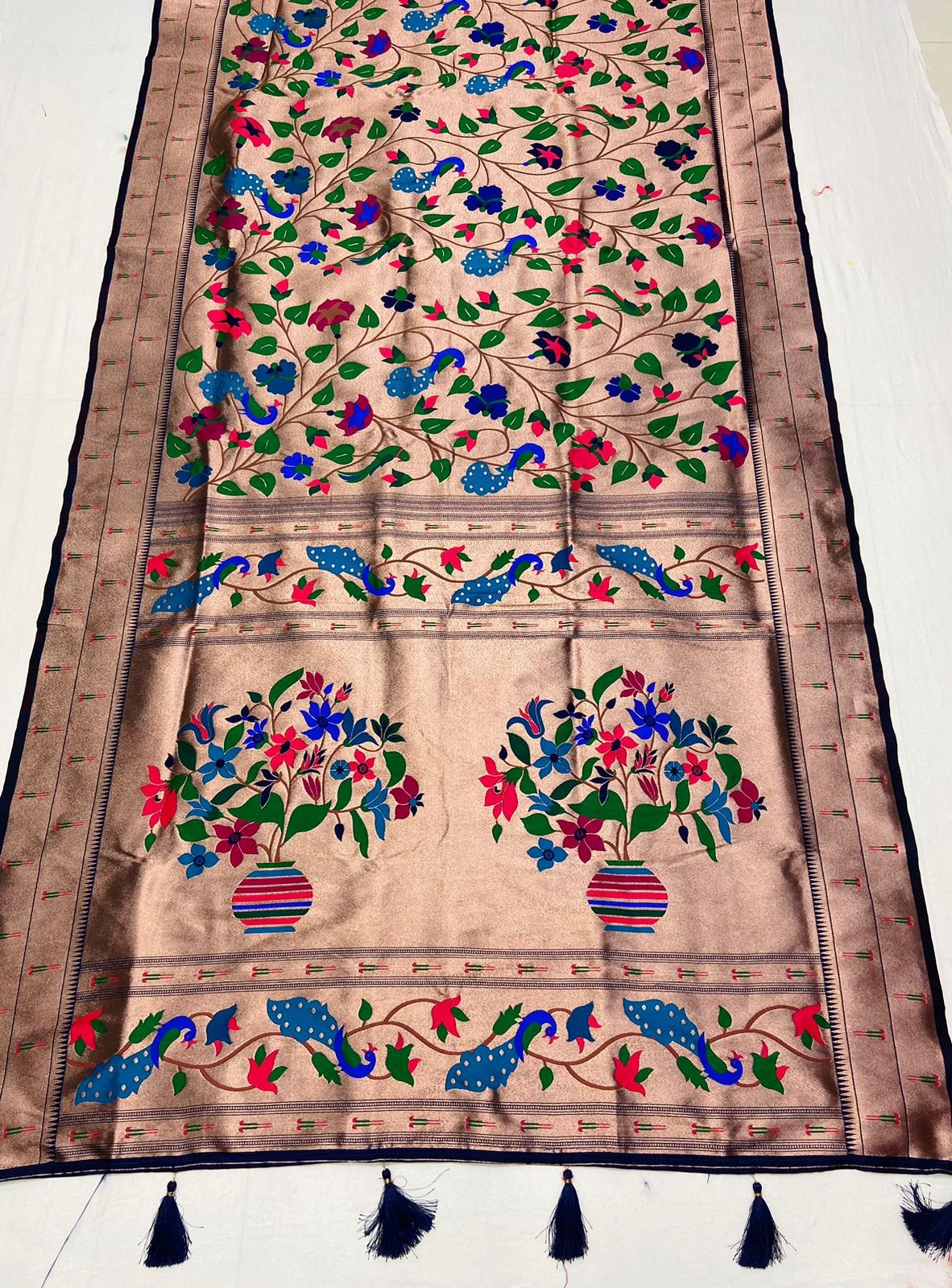 Meena Zari Paithani Silk Saree - Image 1
