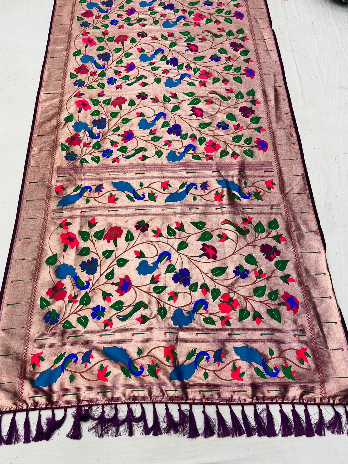 Meena Zari Paithani Silk Saree - Image 1