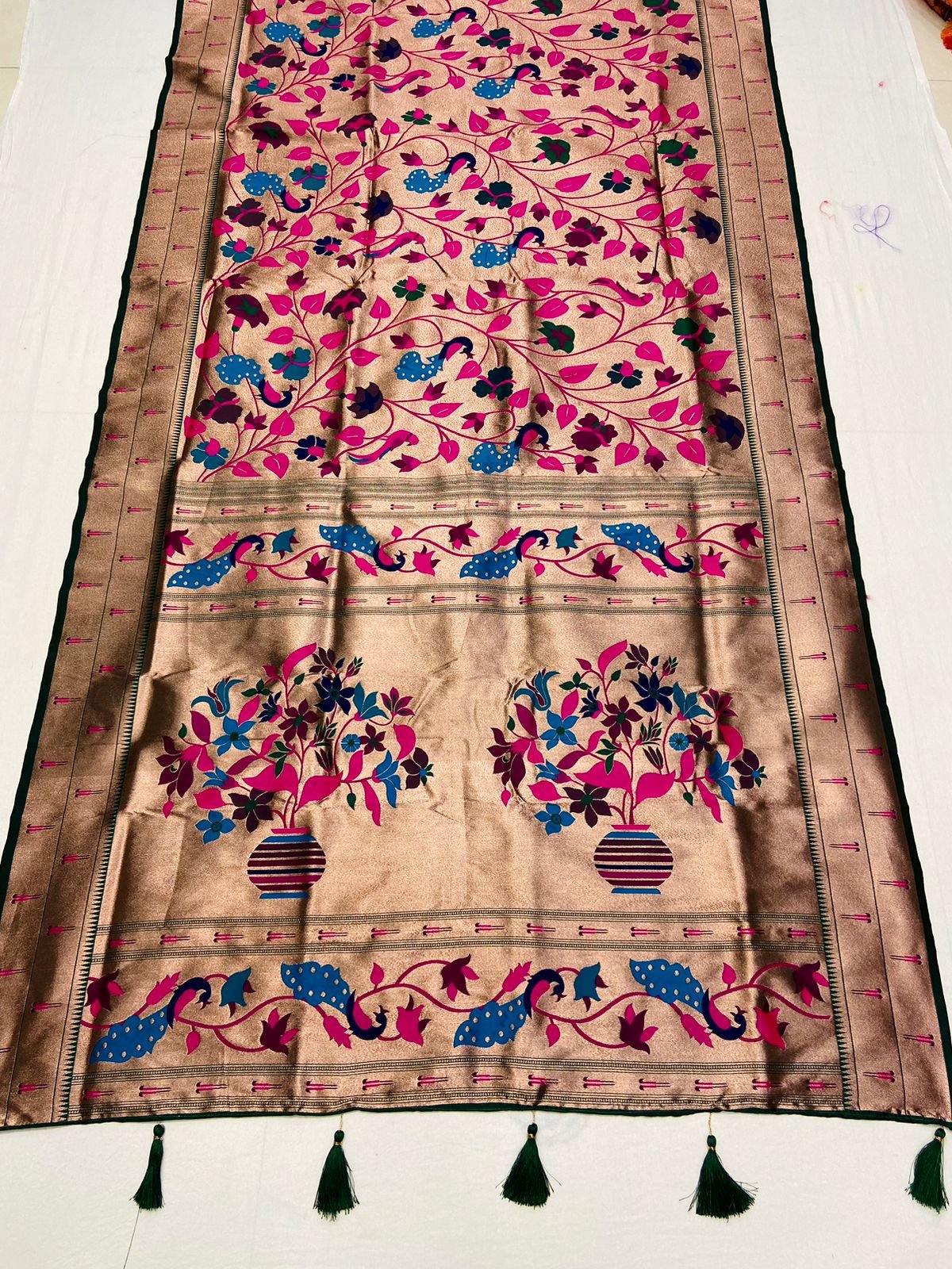 Meena Zari Paithani Silk Saree - Image 1