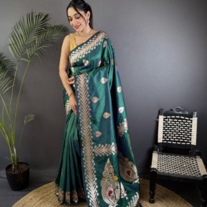 Triber Meenakari Banarasi Silk Saree - Image 5